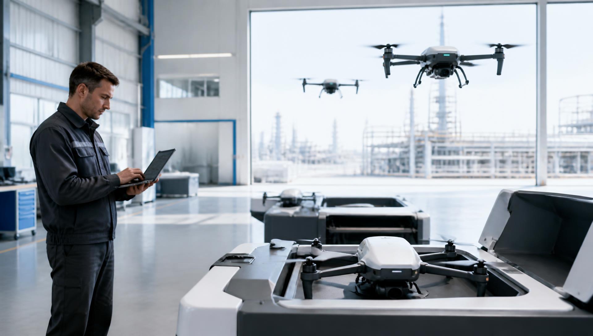 Drohnen & unbemannte Luftsysteme Umgebung mit Robotersystemen